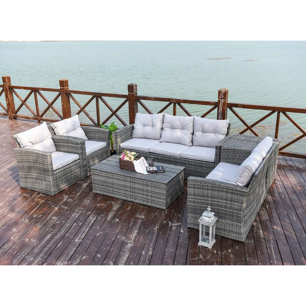 Rattan discount chat set