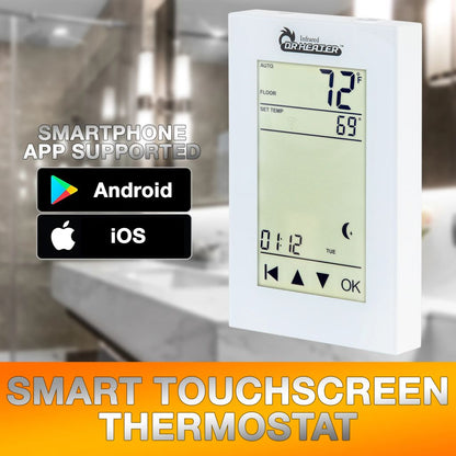 Dr. Infrared Heater 110Sqft 120V Electric Radiant Floor Heating Cable Kit with WIFI Thermostat and Installation Monitor