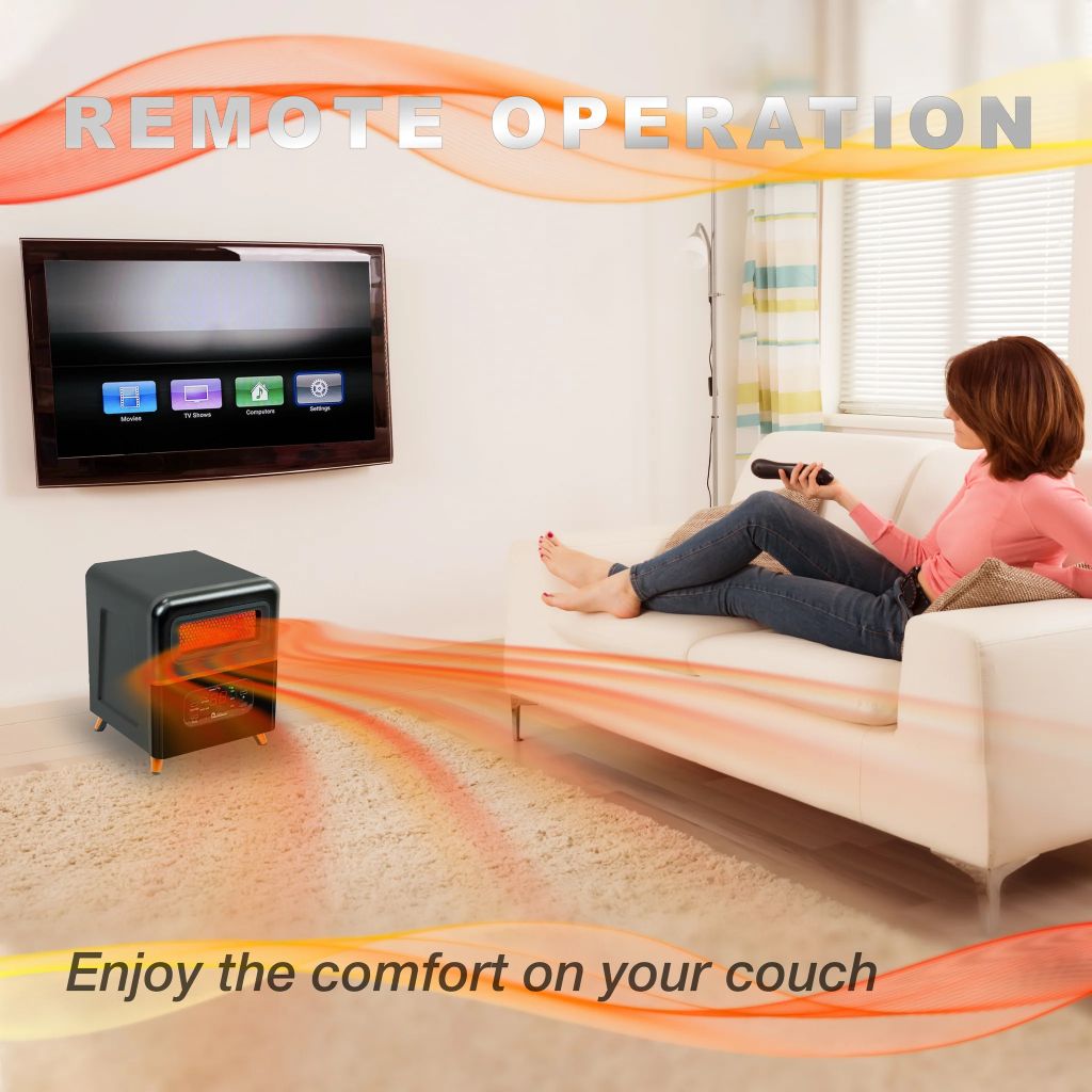 Dr. Infrared Heater 12" Dual Heating Hybrid Space Heater1500W with Remote