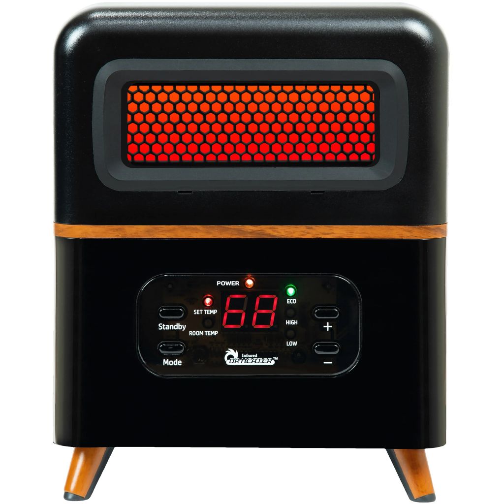 Dr. Infrared Heater 12" Dual Heating Hybrid Space Heater1500W with Remote