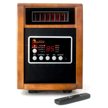 Dr. Infrared Heater 16" 1500W Advanced Dual Heating System with Humidifier & Oscillation Fan & Remote Control