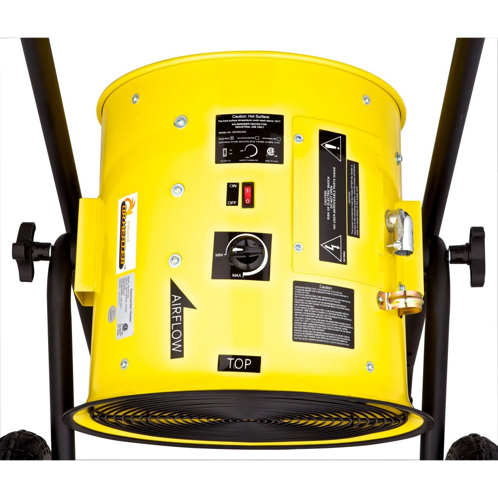 Dr. Infrared Heater 22" Salamander Construction 15000-Watt Triple Phase Portable Fan Forced Electric Heater