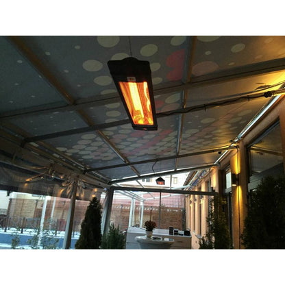 Dr. Infrared Heater 35" Black Carbon Wall Mount Ceiling Infrared Outdoor Patio Heater with Remote