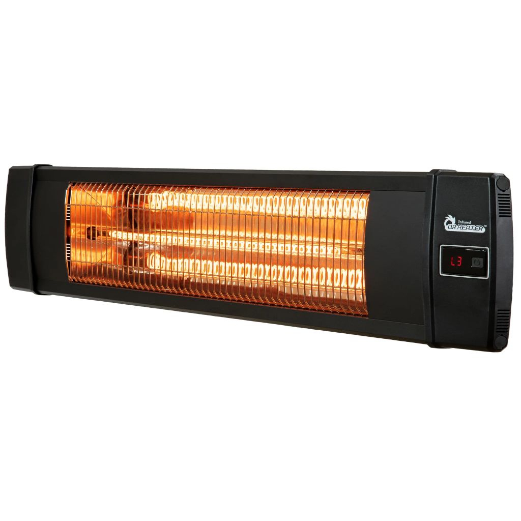 Dr. Infrared Heater 35" Black Carbon Wall Mount Ceiling Infrared Outdoor Patio Heater with Remote