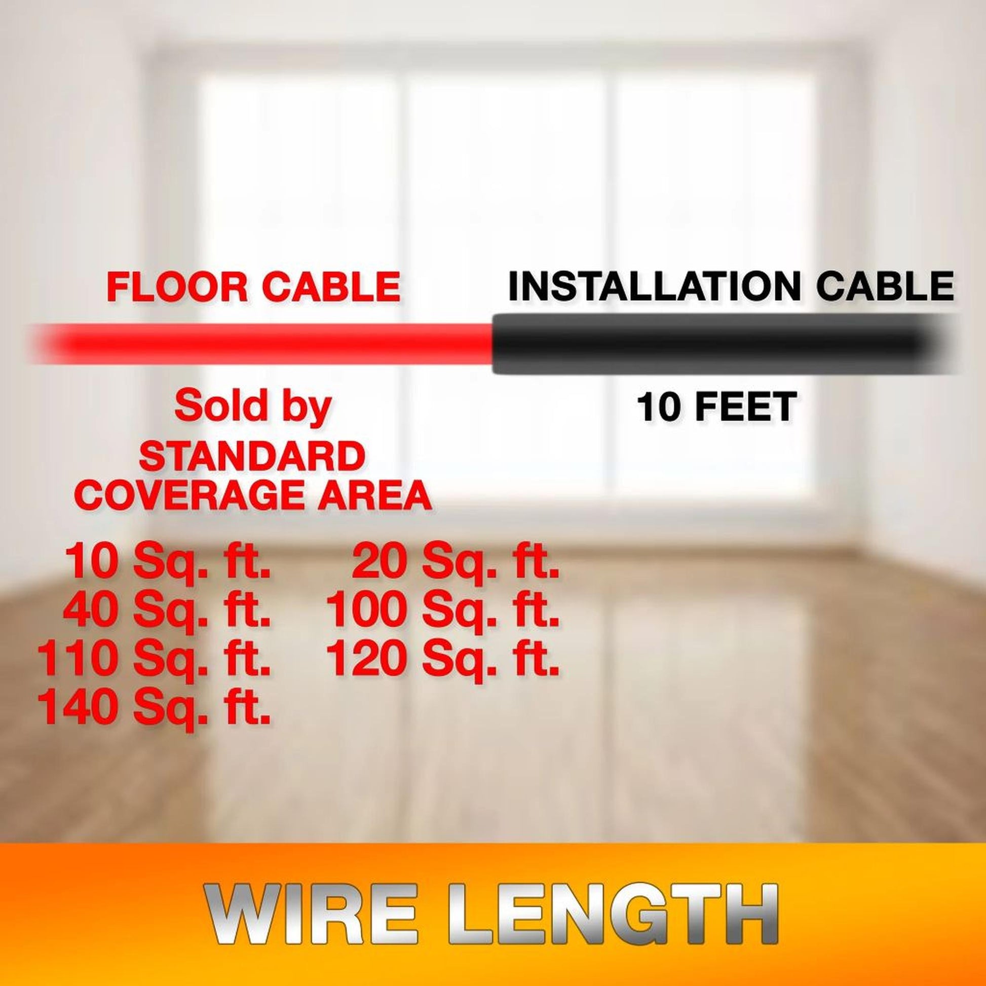 Dr. Infrared Heater 50Sqft 120V Electric Radiant Floor Heating Cable Kit with WIFI Thermostat and Installation Monitor