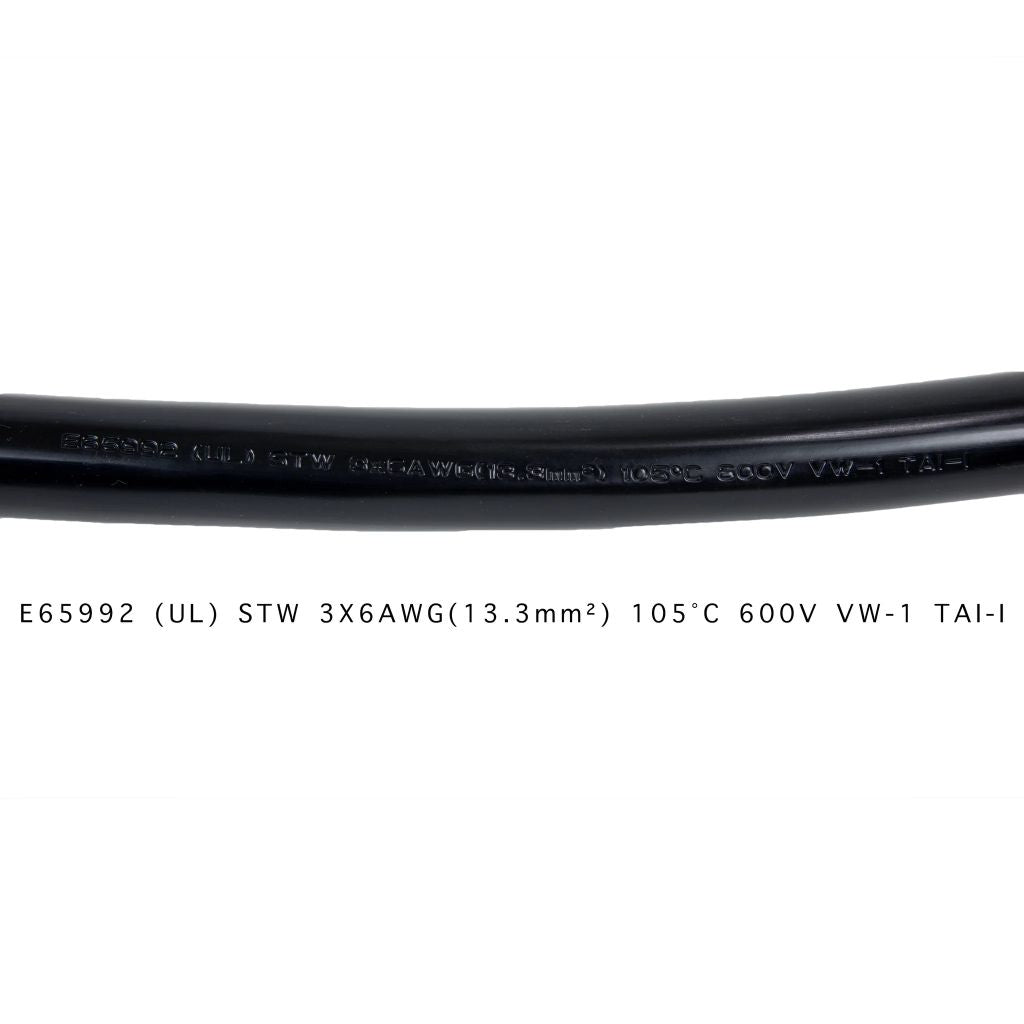 Dr. Infrared Heater 9 Feet 50A Power Cord with NEMA 6-50P Plug Open End