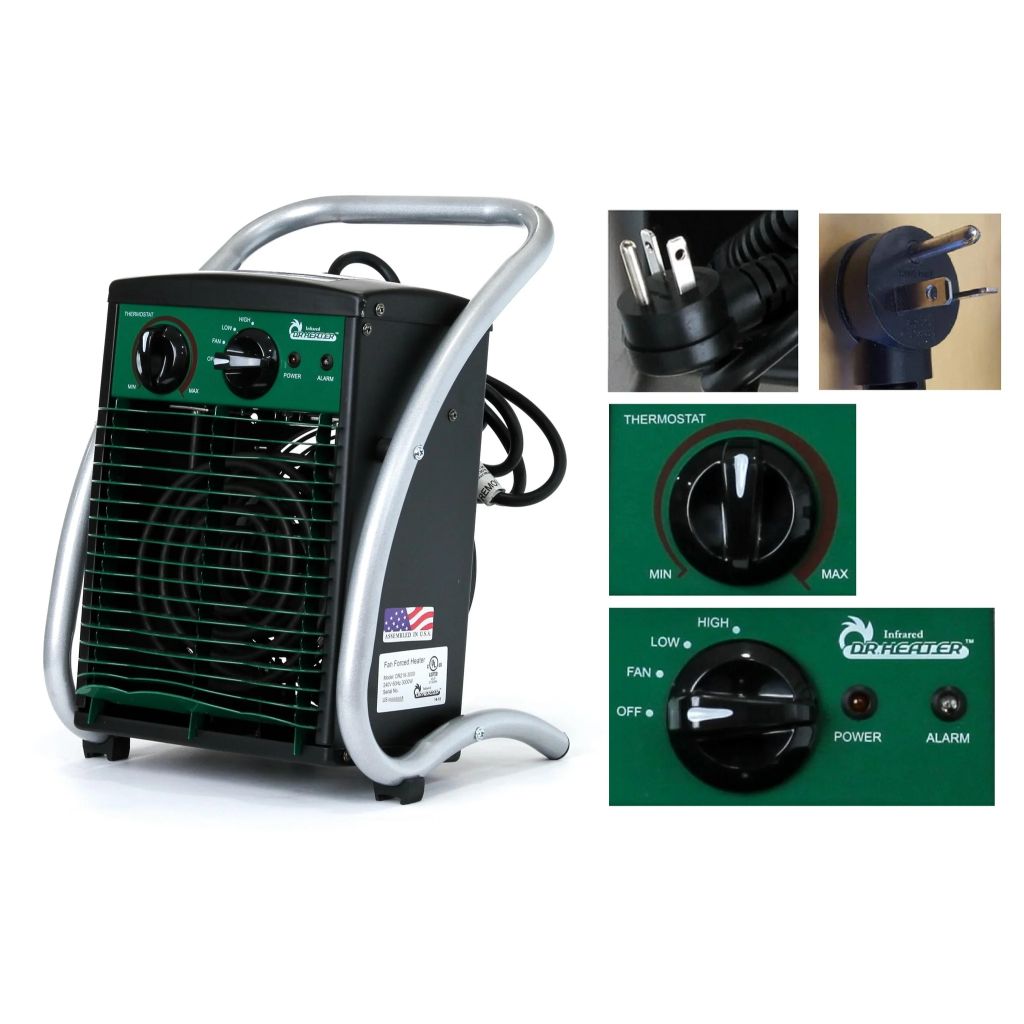 Dr. Infrared Heater Greenhouse 10" 120V 1500-Watt Garage Workshop Infrared Heater