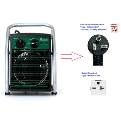 Dr. Infrared Heater Greenhouse 10" 240V 3000-Watt Garage Workshop Infrared Heater