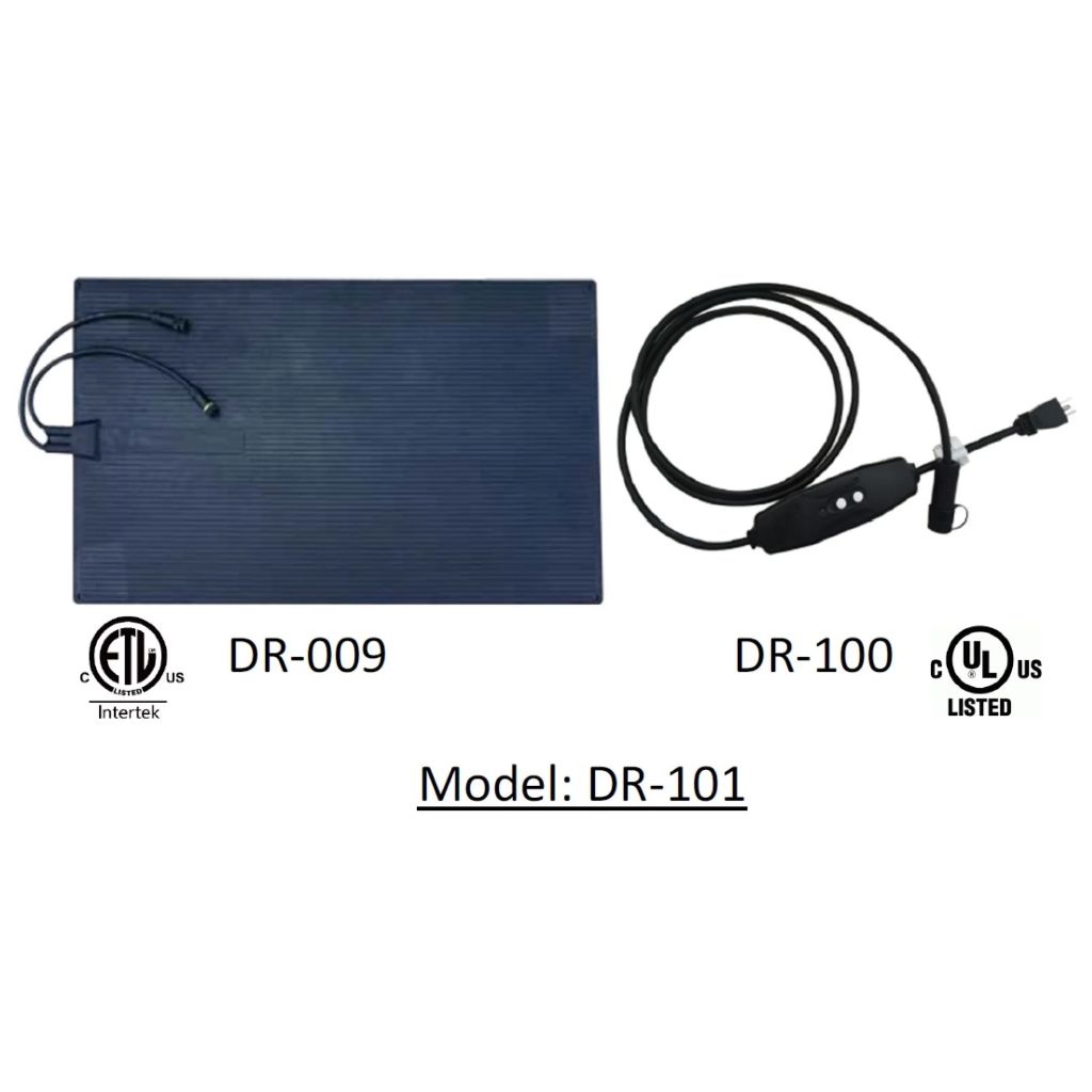 Dr. Infrared Heater Heated Rubber Snow & Ice Melting Mat (Mat Only)