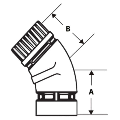 DuraVent 45 Degree Oval Elbow Standard (USA ONLY)