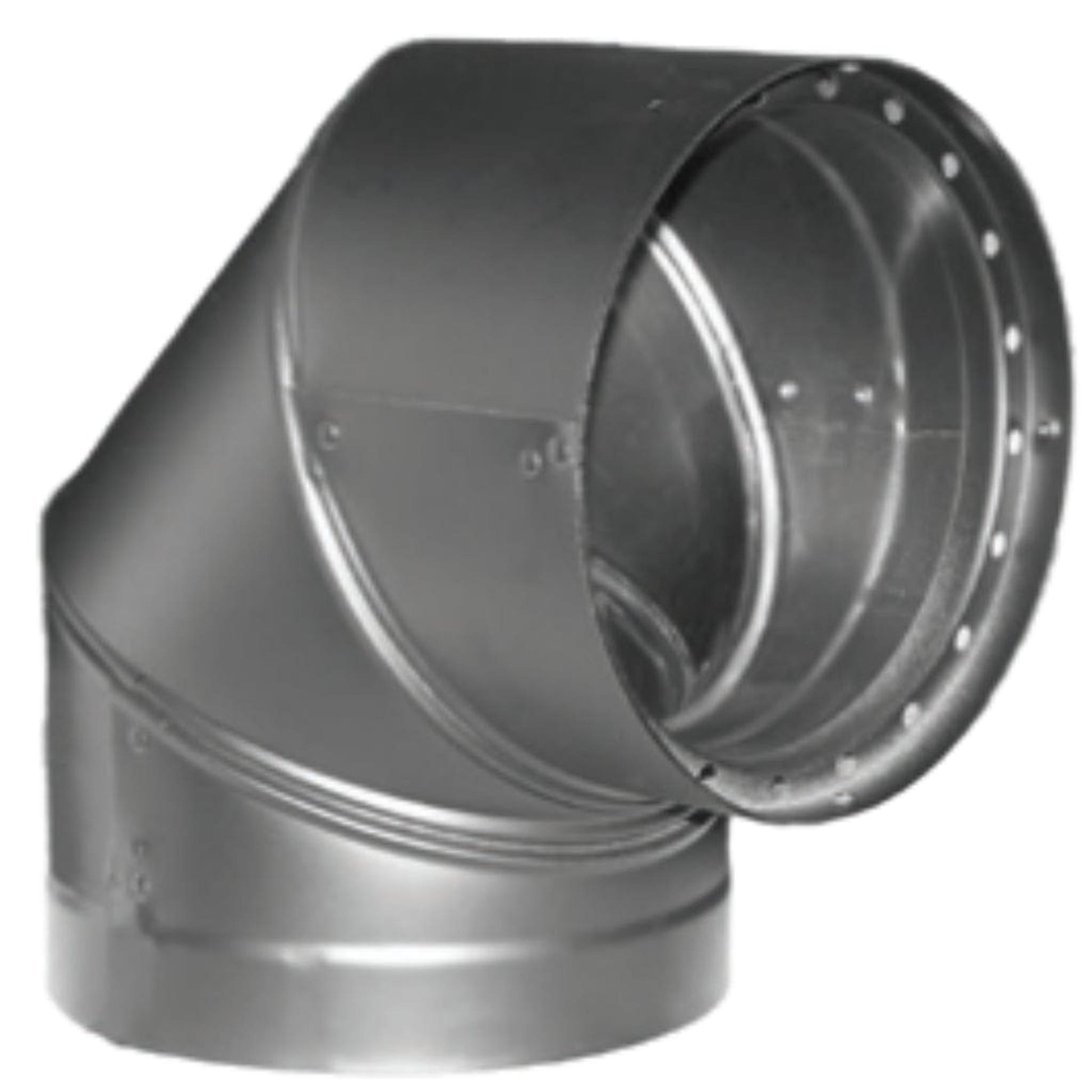DuraVent DVL 6" 90-Degree Black Double-Wall Elbow