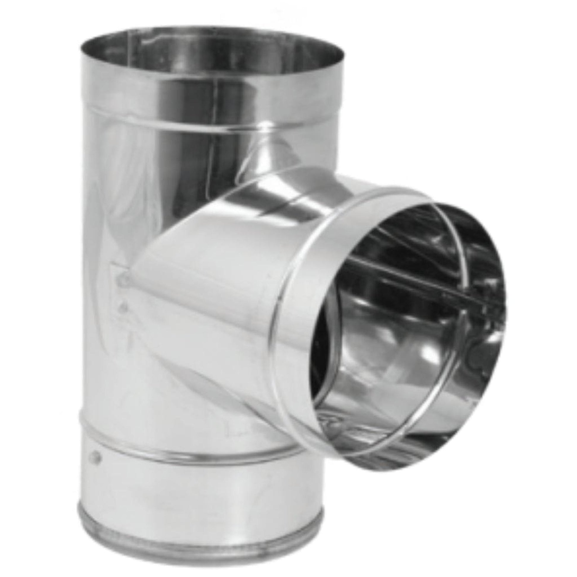 DuraVent DuraBlack 8" Stainless Steel Tee With Clean-Out Cap