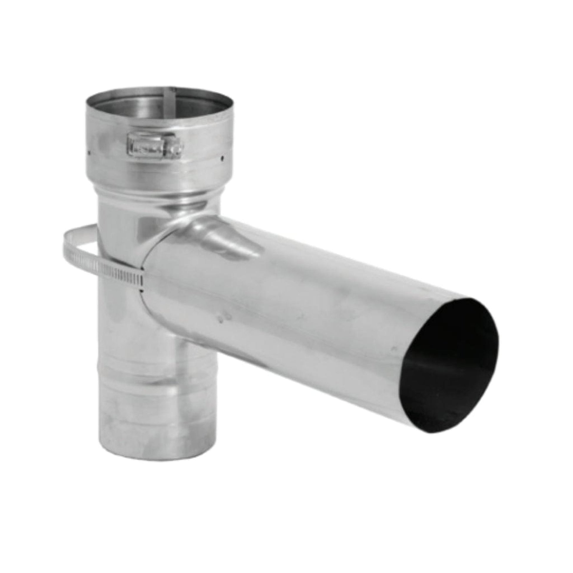DuraVent DuraFlex 12" Stainless Steel Tee With Removable Snout