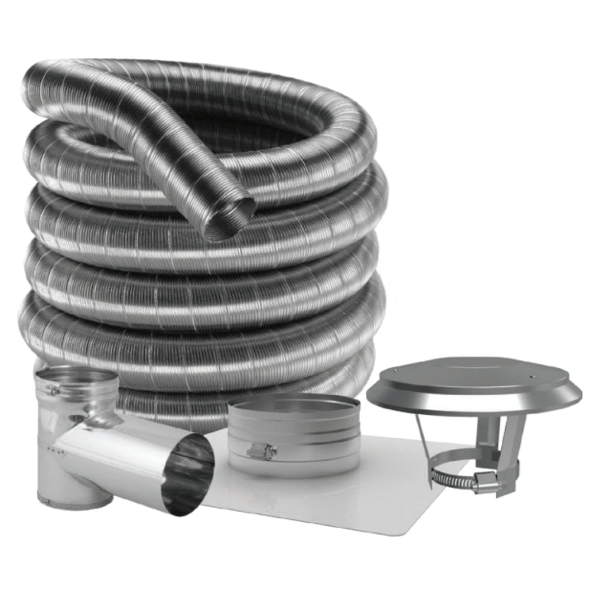 DuraVent DuraFlex 316 8" x 20' Stainless Steel Tee Kit