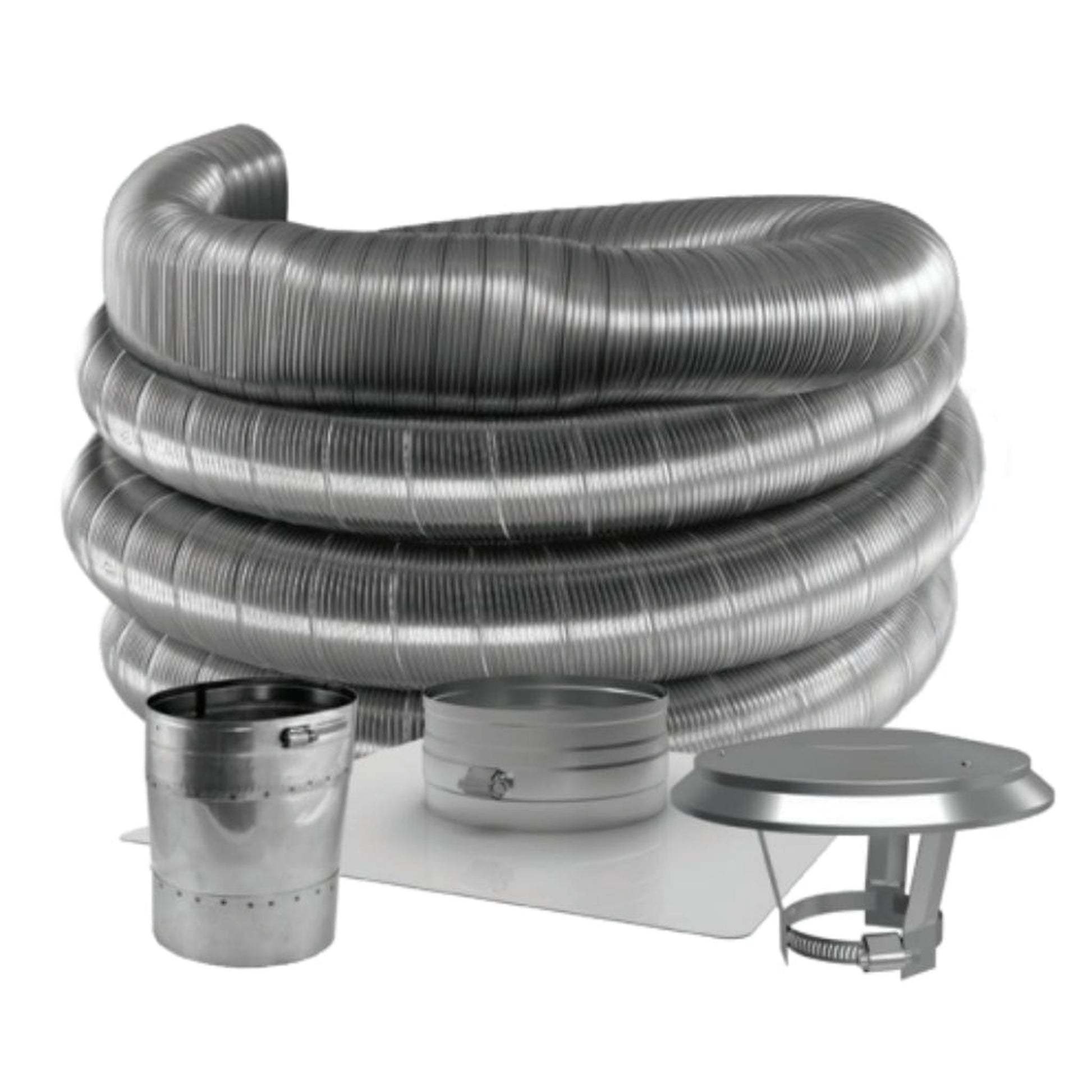 DuraVent DuraFlex Pro 6" x 35' Ovalized Top Plate/Cap Kit