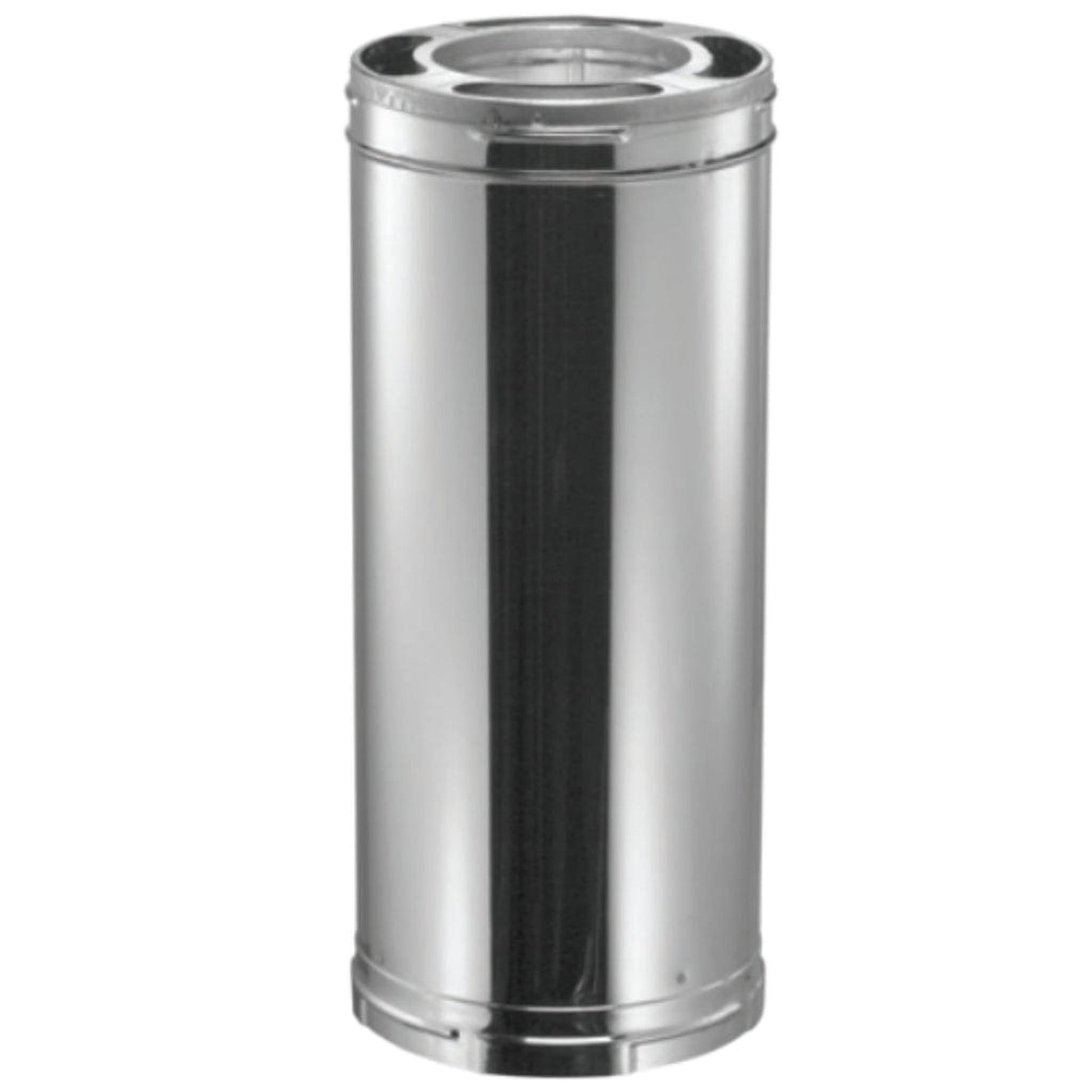 DuraVent DuraPlus 8" x 24" Triple-Wall All-Fuel Galvanized Steel Chimney Pipe With Protective Carton Filler