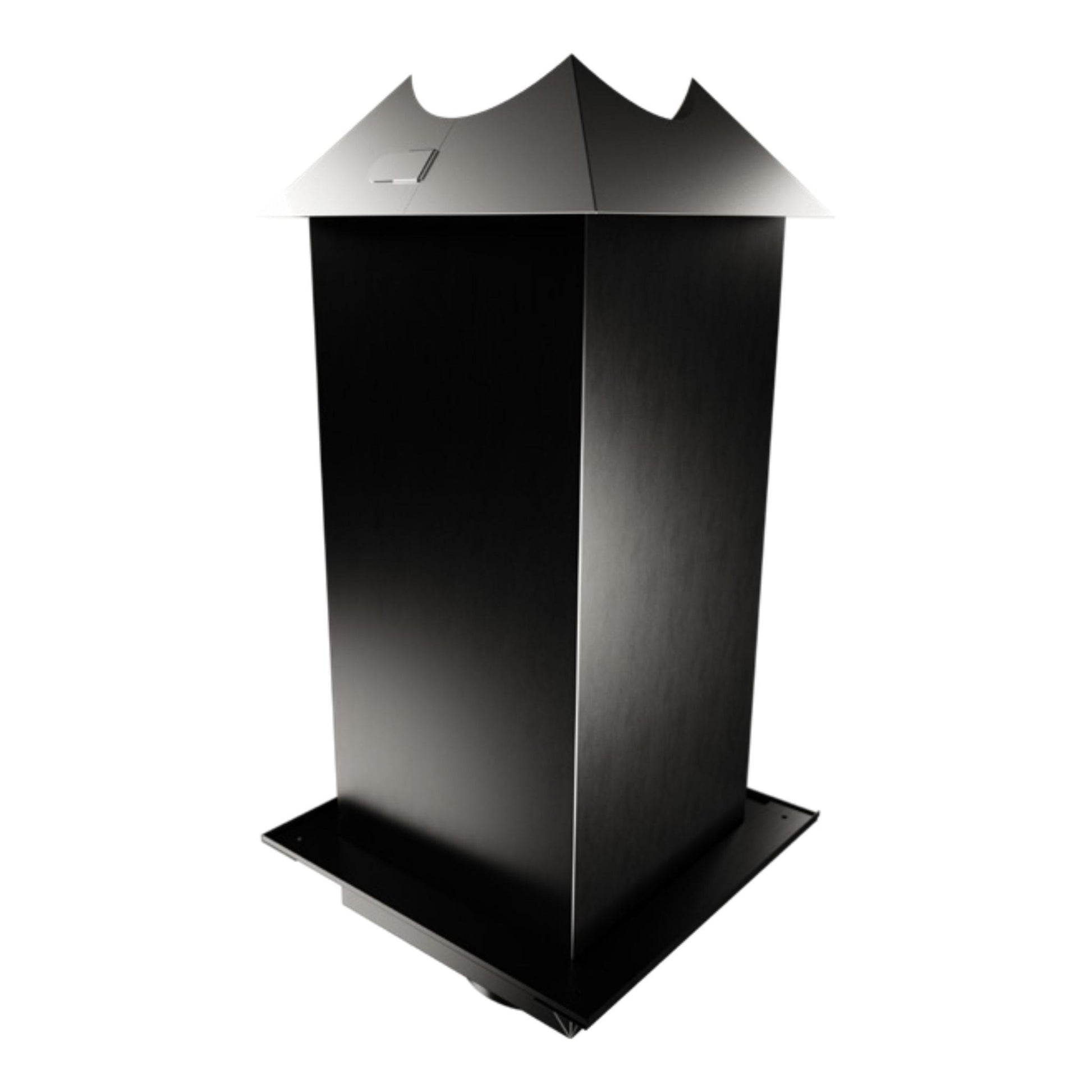 DuraVent DuraTech 6" x 36" Black Square Ceiling Support Box With Collar