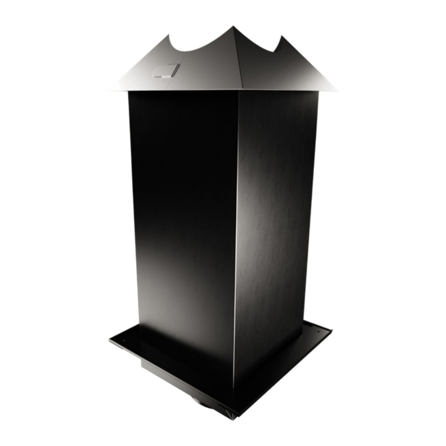 DuraVent DuraTech 6" x 24" Black Square Ceiling Support Box With Insulation Shield Collar and Insulation