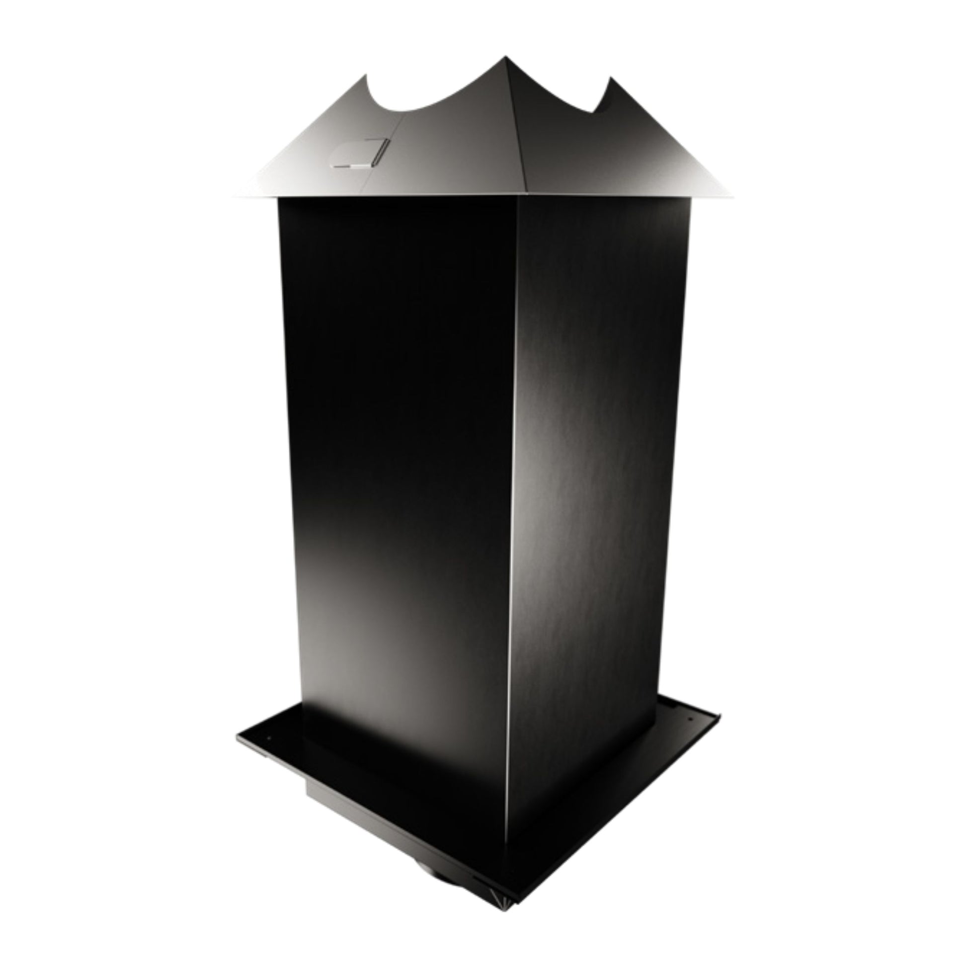 DuraVent DuraTech 6" x 24" Black Square Ceiling Support Box With Insulation Shield Collar and Insulation