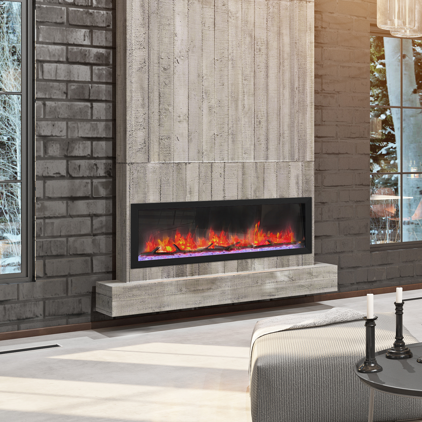 Dynasty 52" Cascade Smart Linear Electric Fireplace