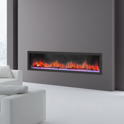 Dynasty 74" Cascade Smart Linear Electric Fireplace