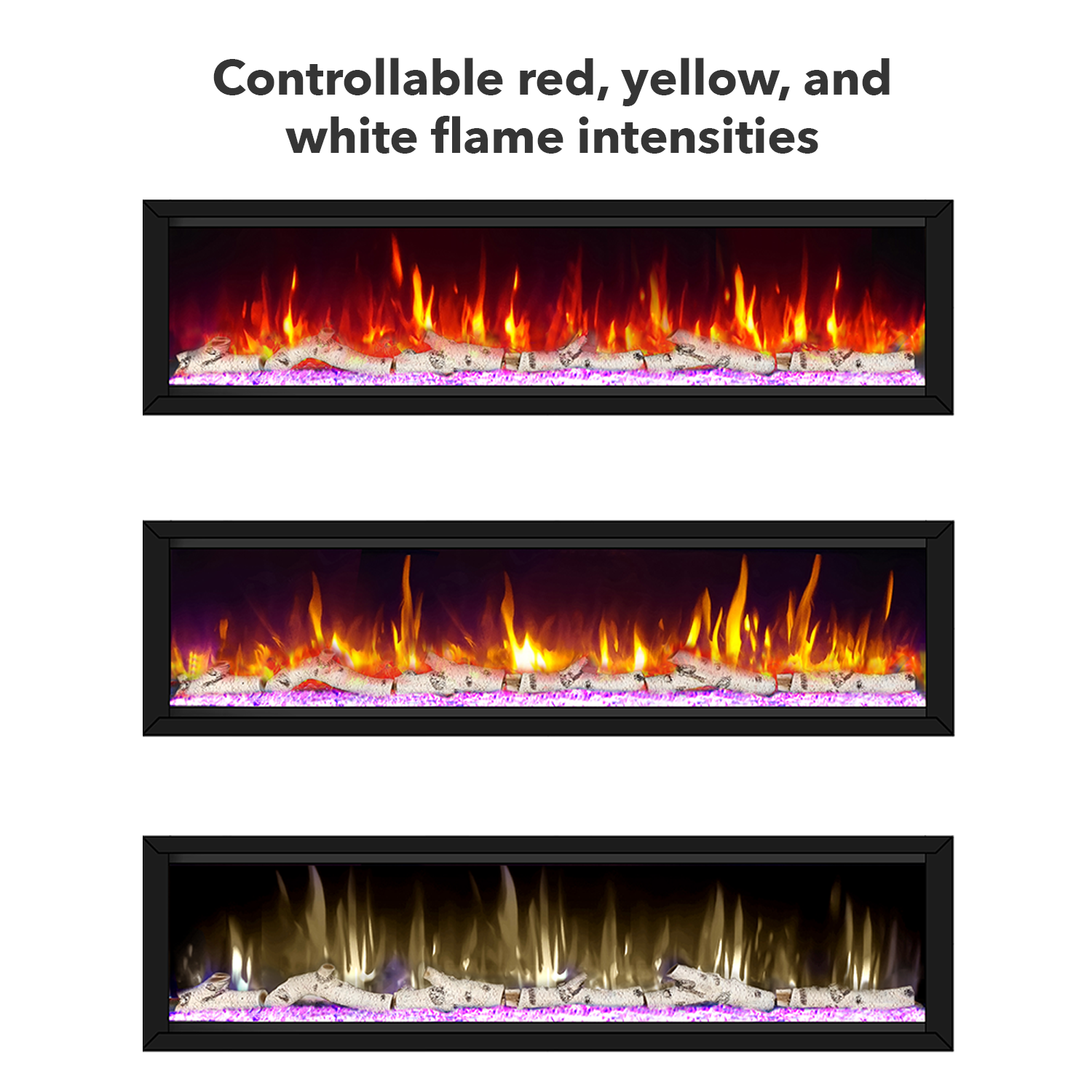 Dynasty Allegro 68" Built-in / Flush-Mount Smart Linear Electric Fireplace