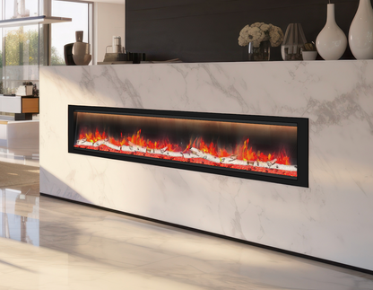 Dynasty Allegro 82" Built-in / Flush-Mount Smart Linear Electric Fireplace