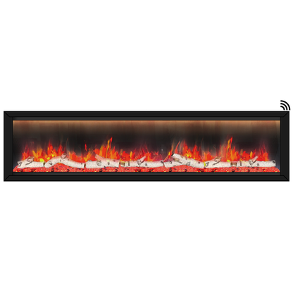 Dynasty Allegro 82" Built-in / Flush-Mount Smart Linear Electric Fireplace