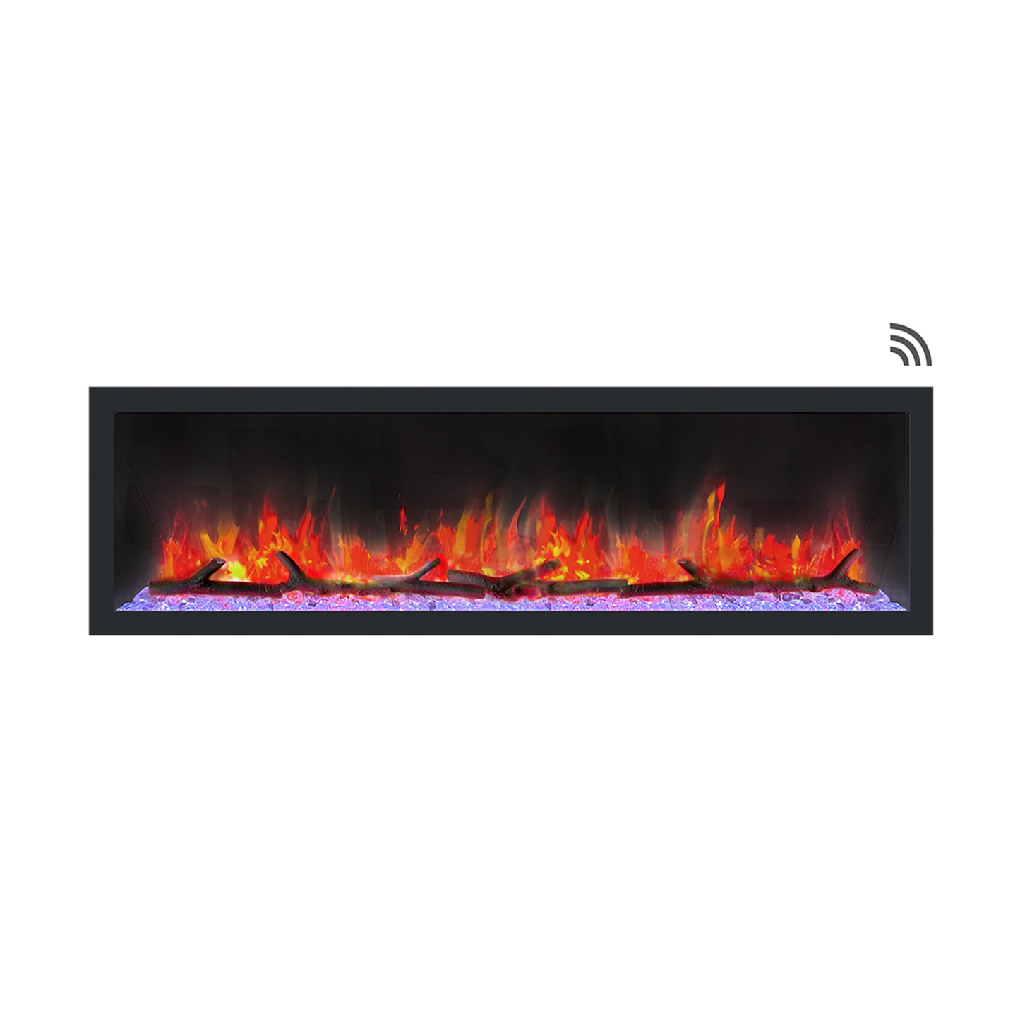 Dynasty Cascade 64" Flush-Mount Smart Linear Electric Fireplace