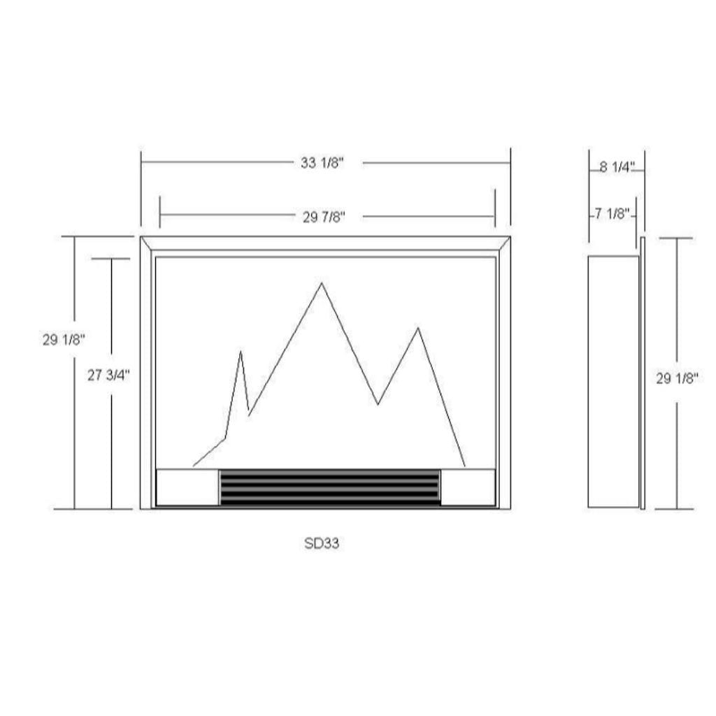 Dynasty Forte 33" Electric Fireplace SD Series(SD-33)