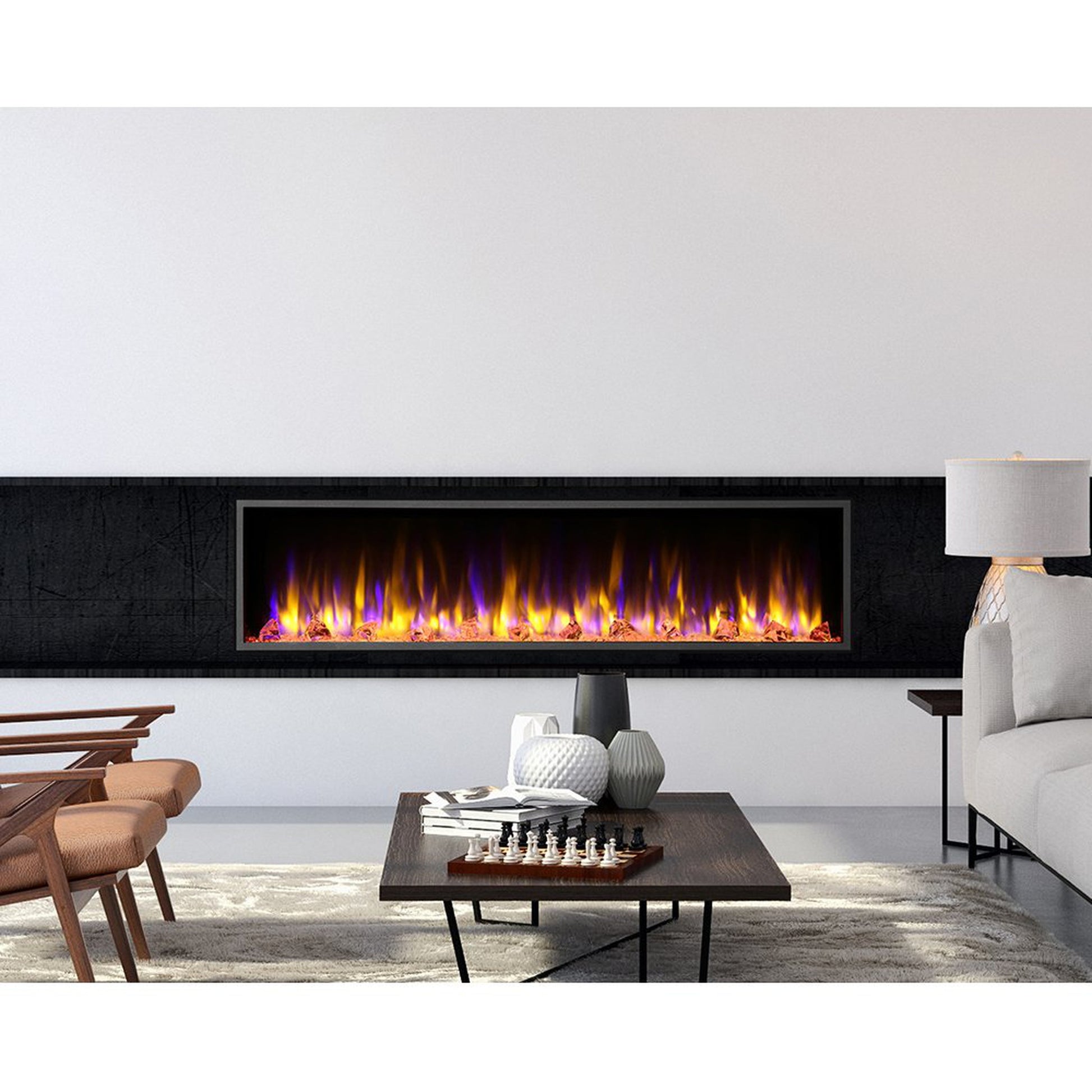 Dynasty Harmony 57" Built-in Linear Electric Fireplace