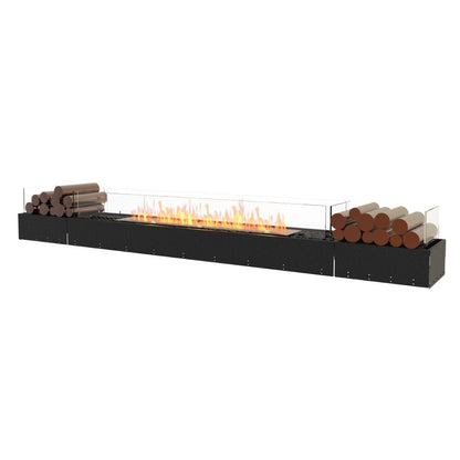 EcoSmart Fire 107" Flex 104BN Bench Ethanol Fireplace Insert with Decorative Box by Mad Design Group
