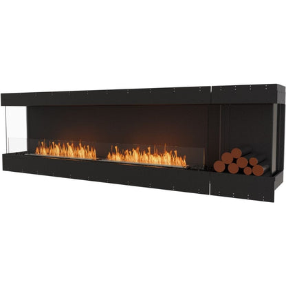 EcoSmart Fire 108" Flex 104BY Bay Ethanol Fireplace Insert with Decorative Box by Mad Design Group