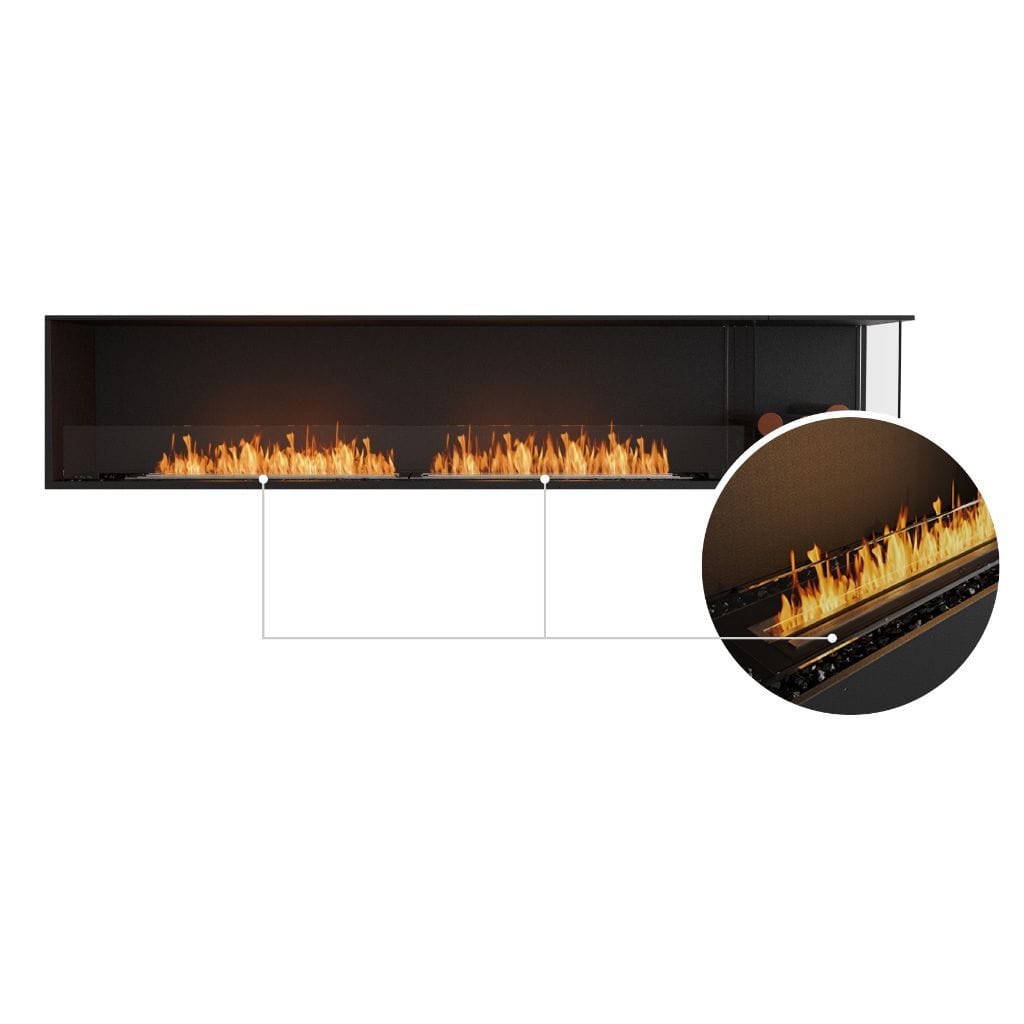 EcoSmart Fire 110" Flex 104LC/104RC Ethanol Fireplace Insert with Decorative Box by Mad Design Group