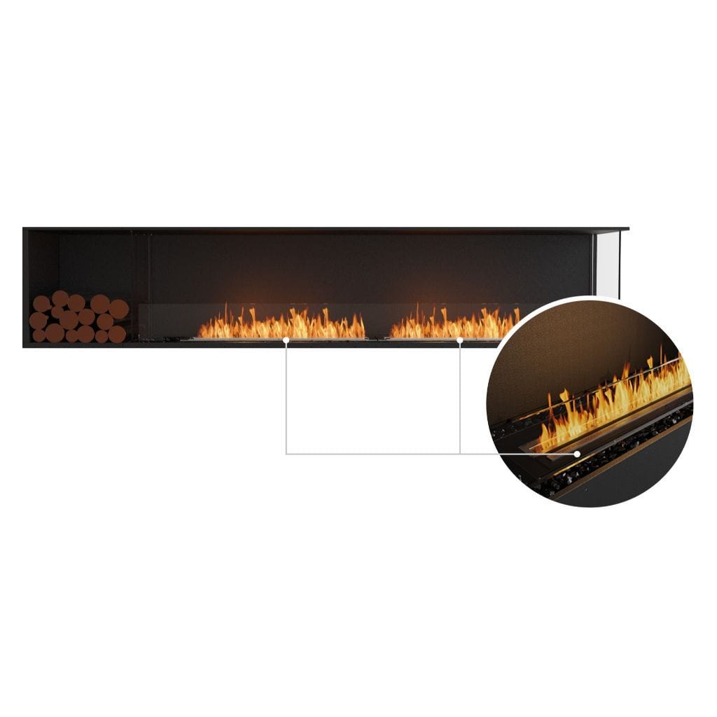 EcoSmart Fire 110" Flex 104LC/104RC Ethanol Fireplace Insert with Decorative Box by Mad Design Group