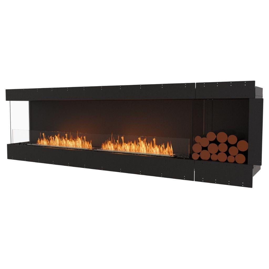 EcoSmart Fire 110" Flex 104LC/104RC Ethanol Fireplace Insert with Decorative Box by Mad Design Group