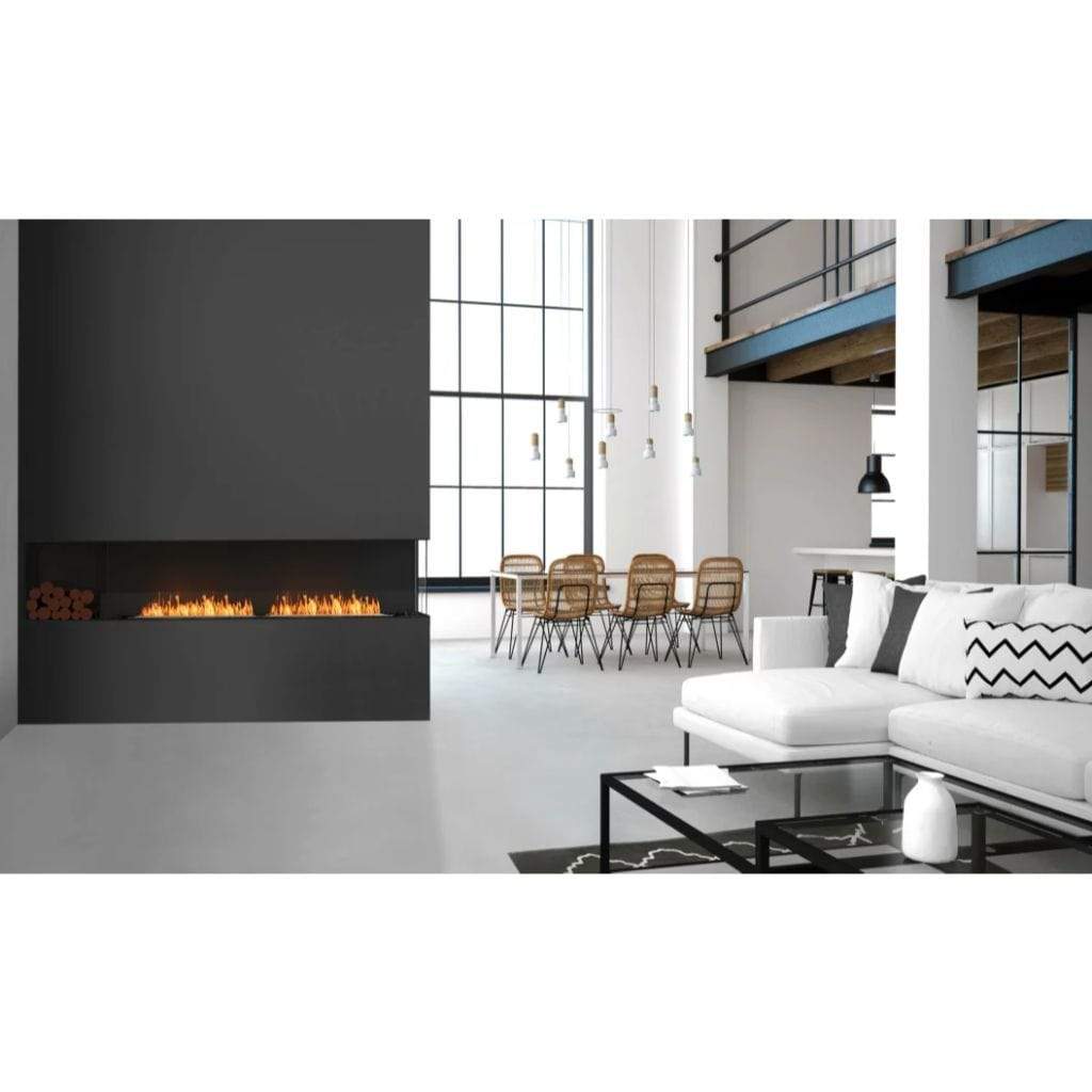 EcoSmart Fire 110" Flex 104LC/104RC Ethanol Fireplace Insert with Decorative Box by Mad Design Group