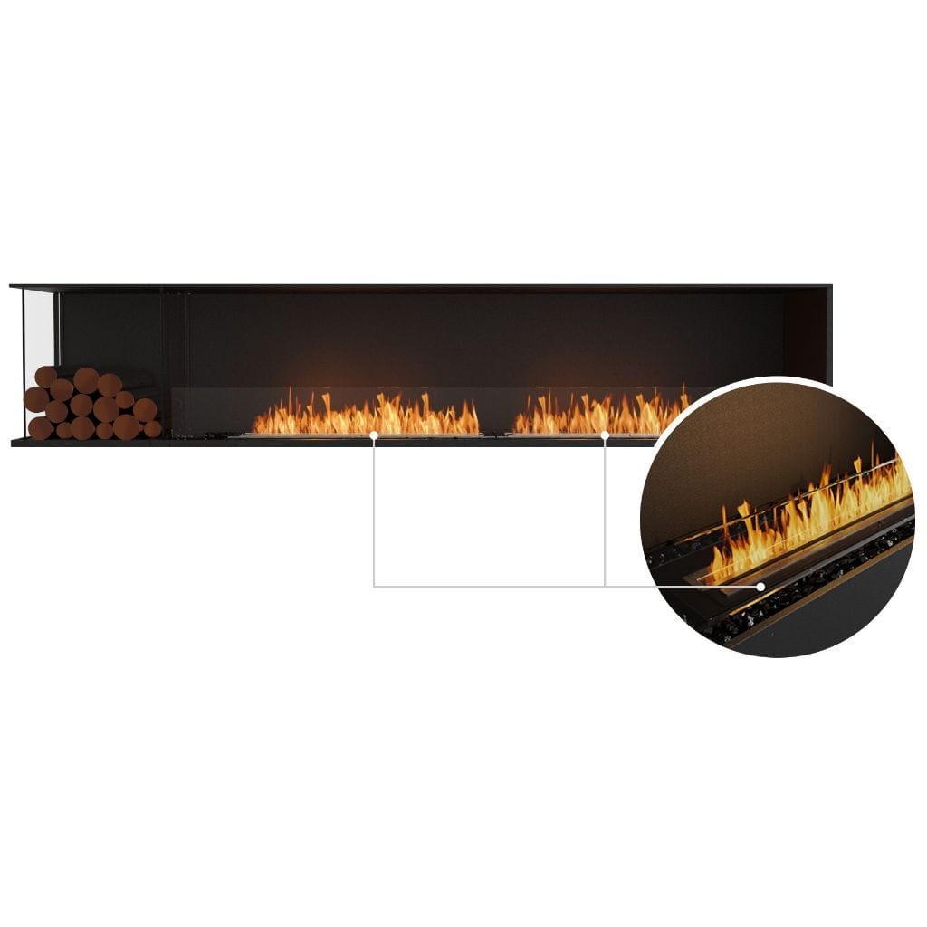 EcoSmart Fire 110" Flex 104LC/104RC Ethanol Fireplace Insert with Decorative Box by Mad Design Group