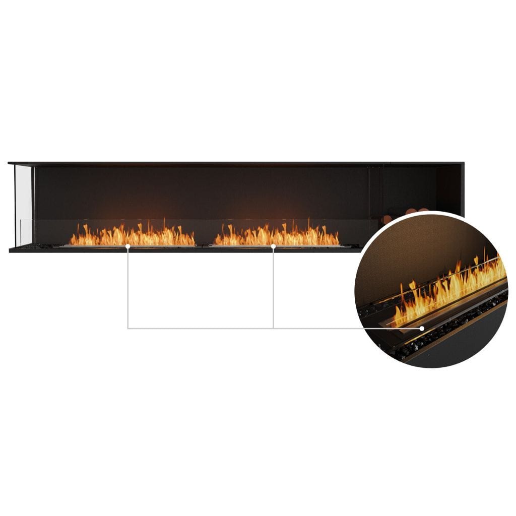 EcoSmart Fire 110" Flex 104LC/104RC Ethanol Fireplace Insert with Decorative Box by Mad Design Group