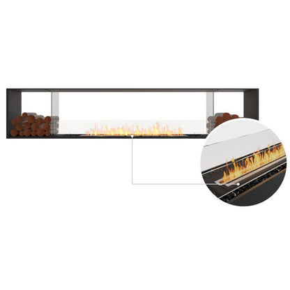 EcoSmart Fire 112" Flex 104DB Double Sided Ethanol Fireplace Insert with Decorative Box by Mad Design Group