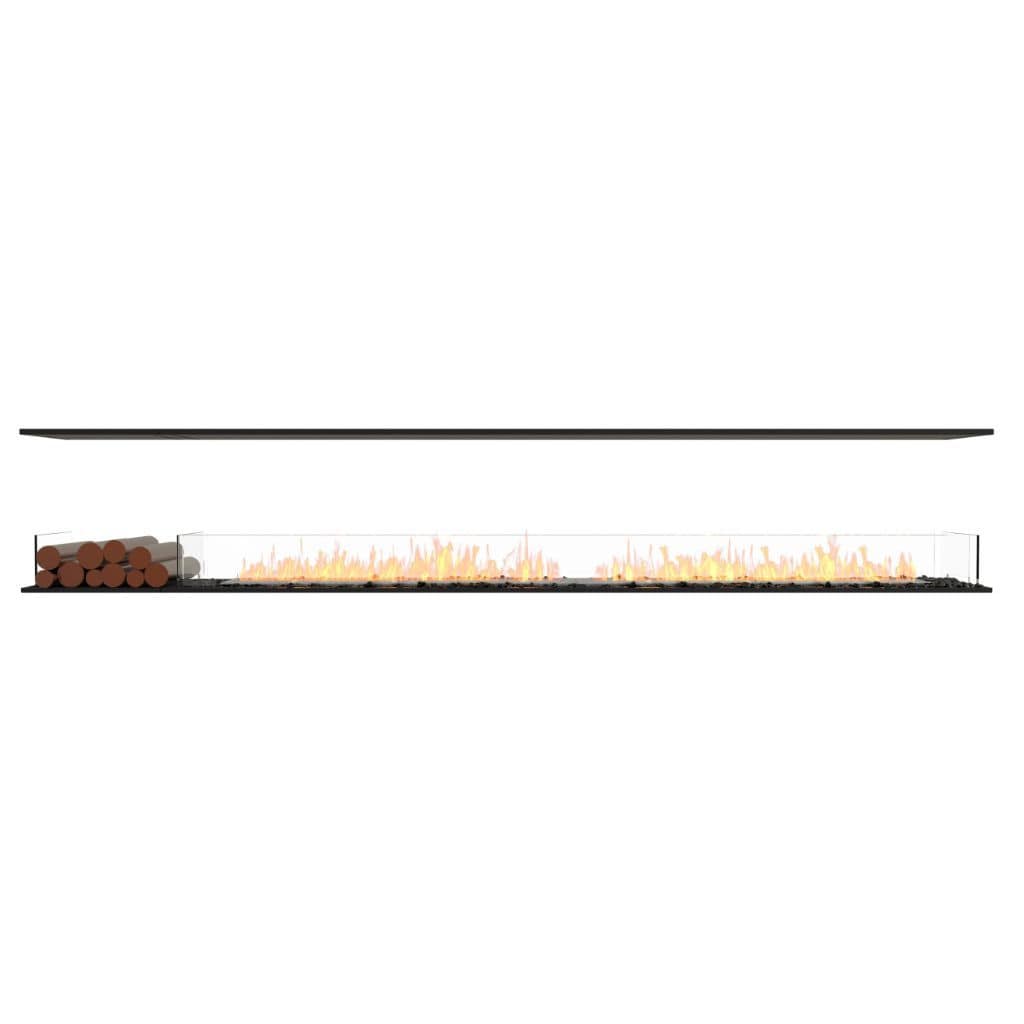 Burner Stainless Steel / Left Side EcoSmart Fire 125" Flex 122IL Island Ethanol Fireplace Insert with Decorative Box by Mad Design Group