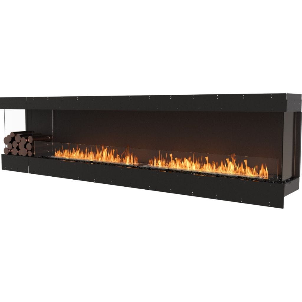 EcoSmart Fire 126" Flex 122BY Bay Ethanol Fireplace Insert with Decorative Box by Mad Design Group
