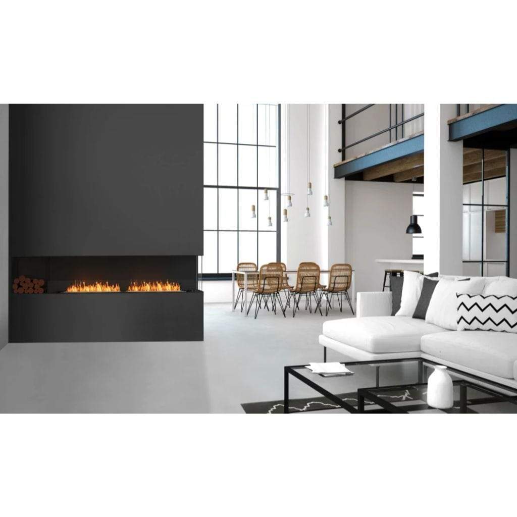 EcoSmart Fire 128" Flex 122LC/122RC Ethanol Fireplace Insert with Decorative Box by Mad Design Group