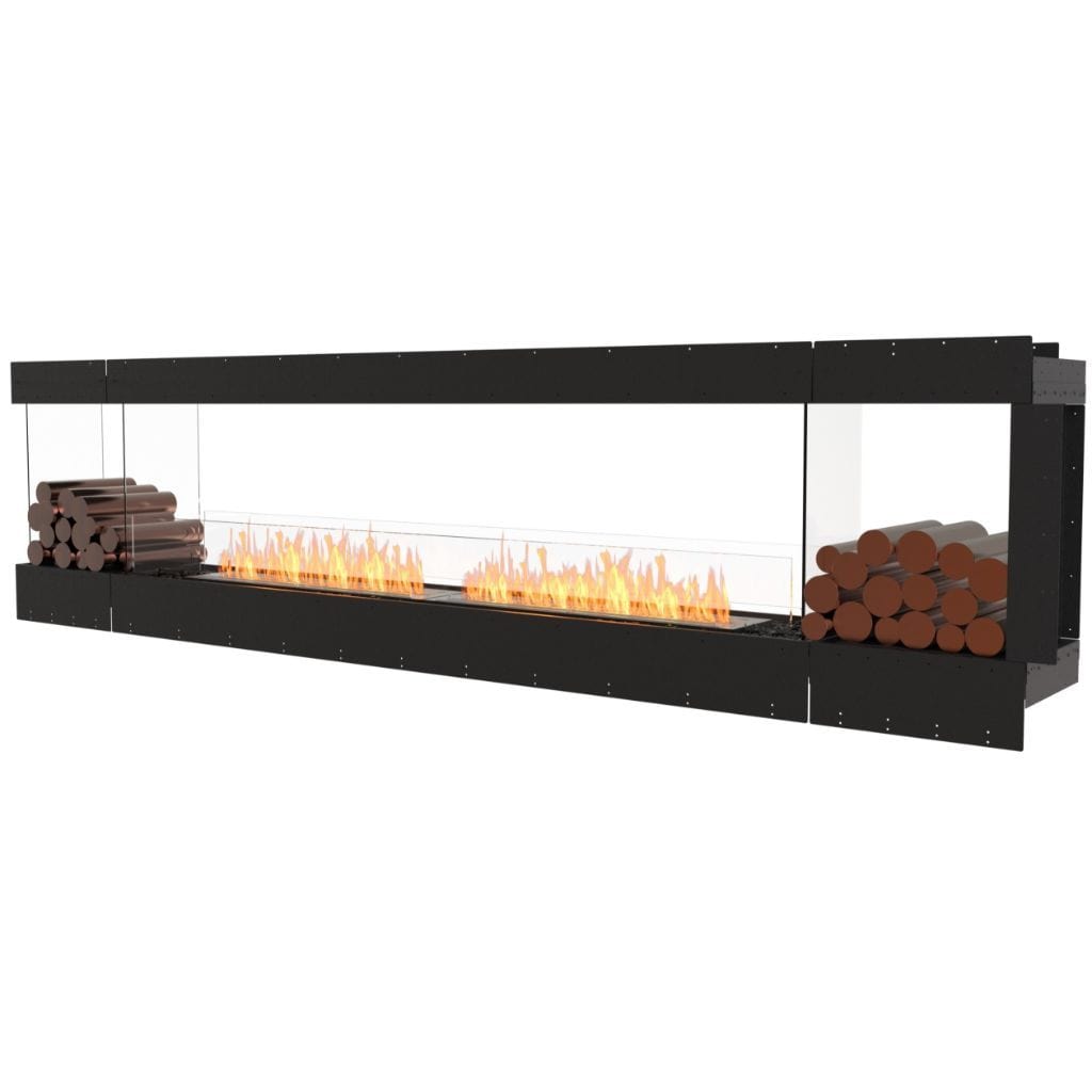 Burner EcoSmart Fire 128" Flex 122PN Peninsula Ethanol Fireplace Insert with Decorative Box by Mad Design Group