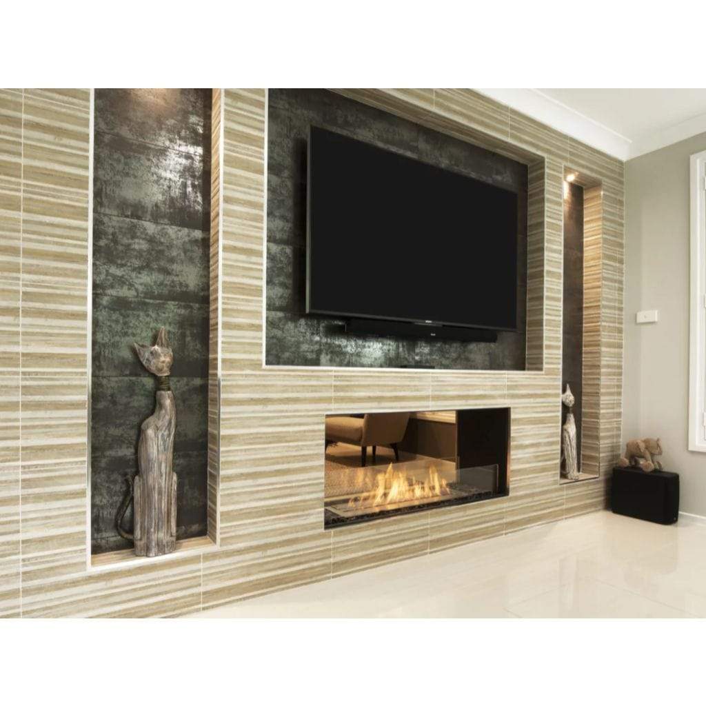 EcoSmart Fire 130" Flex 122DB Double Sided Ethanol Fireplace Insert with Decorative Box by Mad Design Group