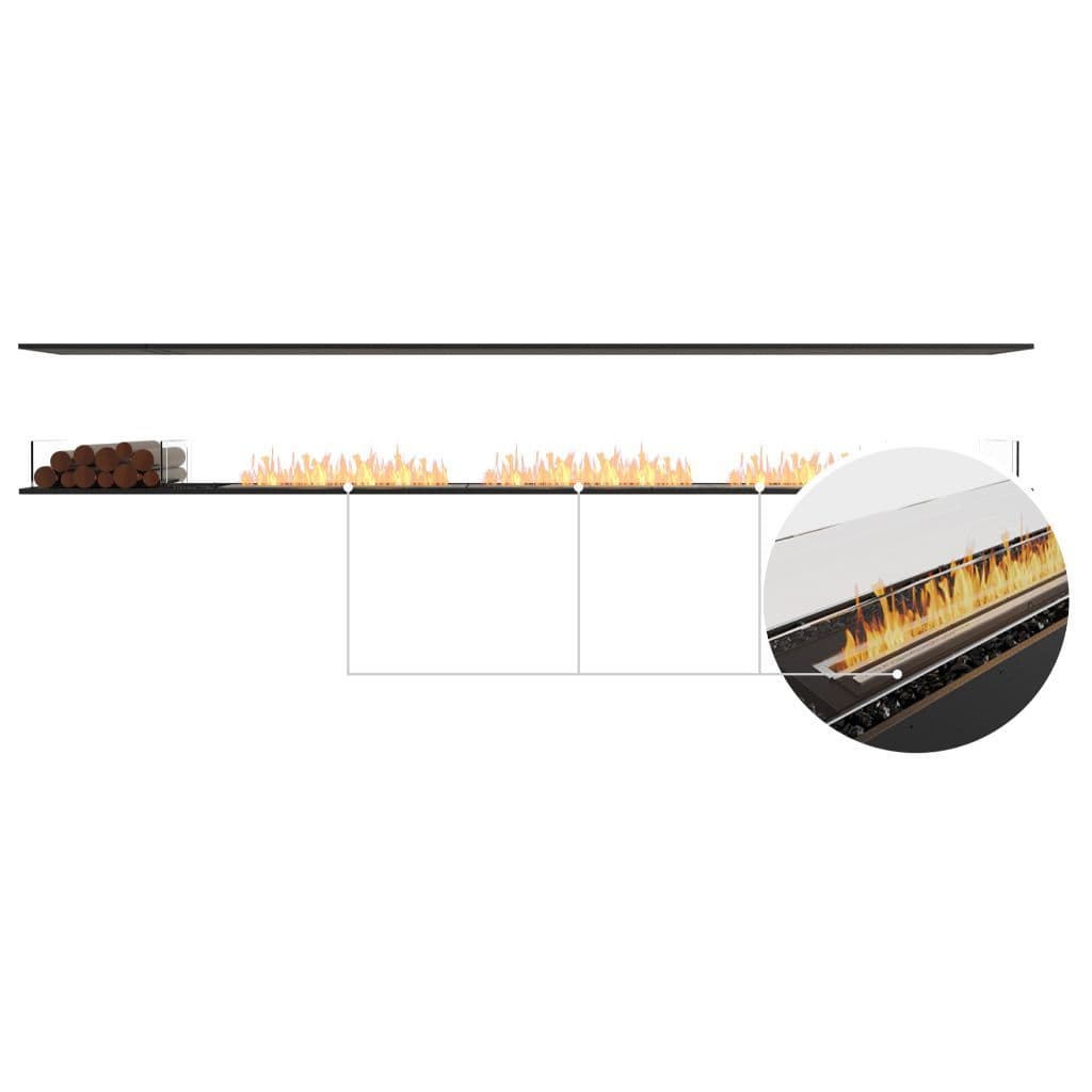EcoSmart Fire 143" Flex 140IL Island Ethanol Fireplace Insert with Decorative Box by Mad Design Group