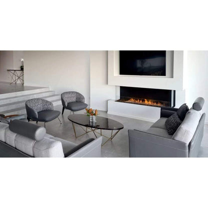 EcoSmart Fire 144" Flex 140BY Bay Ethanol Fireplace Insert with Decorative Box by Mad Design Group