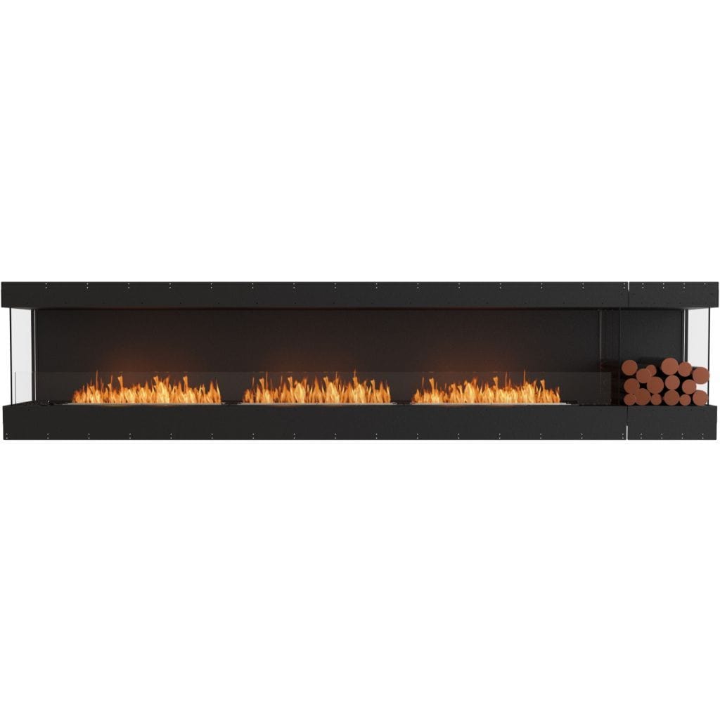 Burner EcoSmart Fire 144" Flex 140BY Bay Ethanol Fireplace Insert with Decorative Box by Mad Design Group