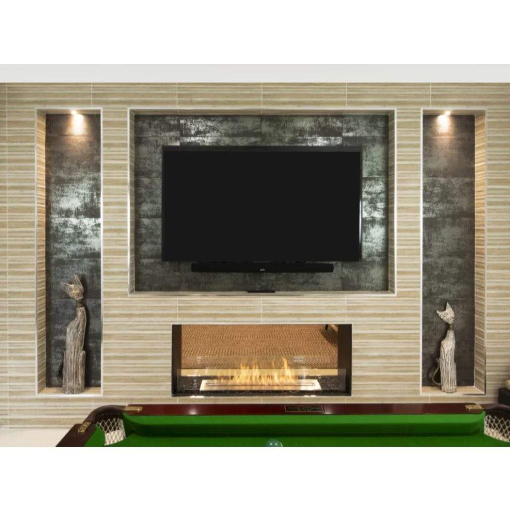 EcoSmart Fire 148" Flex 140DB Double Sided Ethanol Fireplace Insert with Decorative Box by Mad Design Group