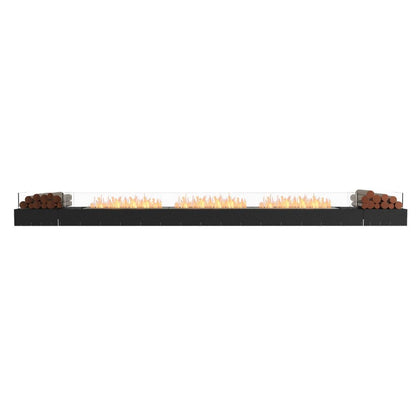 EcoSmart Fire 161" Flex 158BN Bench Ethanol Fireplace Insert with Decorative Box by Mad Design Group